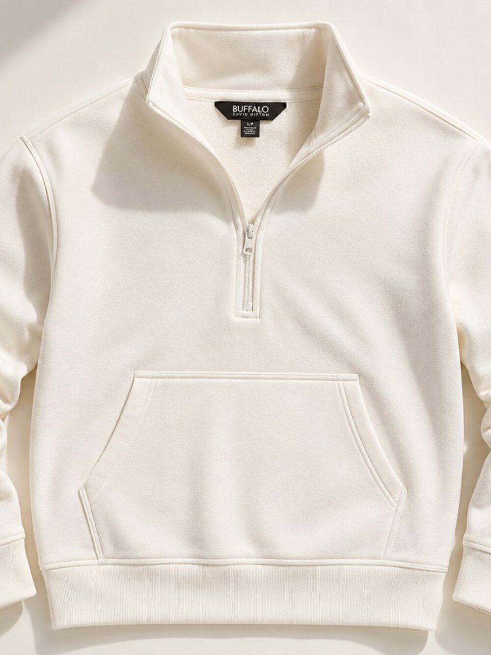 Legendary Outfitters Ivory Quarter Zip Fleece Pullover Sweatshirt Size S NWT - Picture 4 of 8